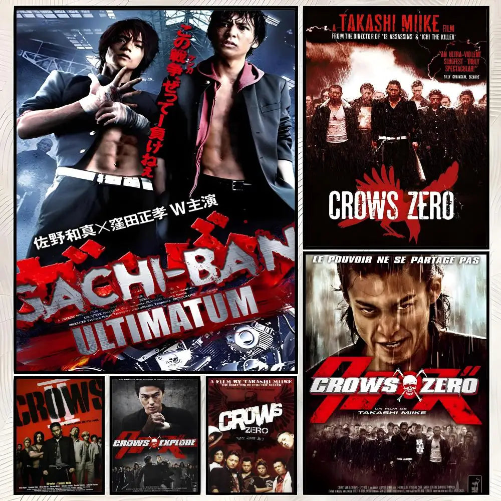 Crows Zero Movie Poster – Self-Stick HD PVC Waterproof Wall Art Wall Art Poster Axl