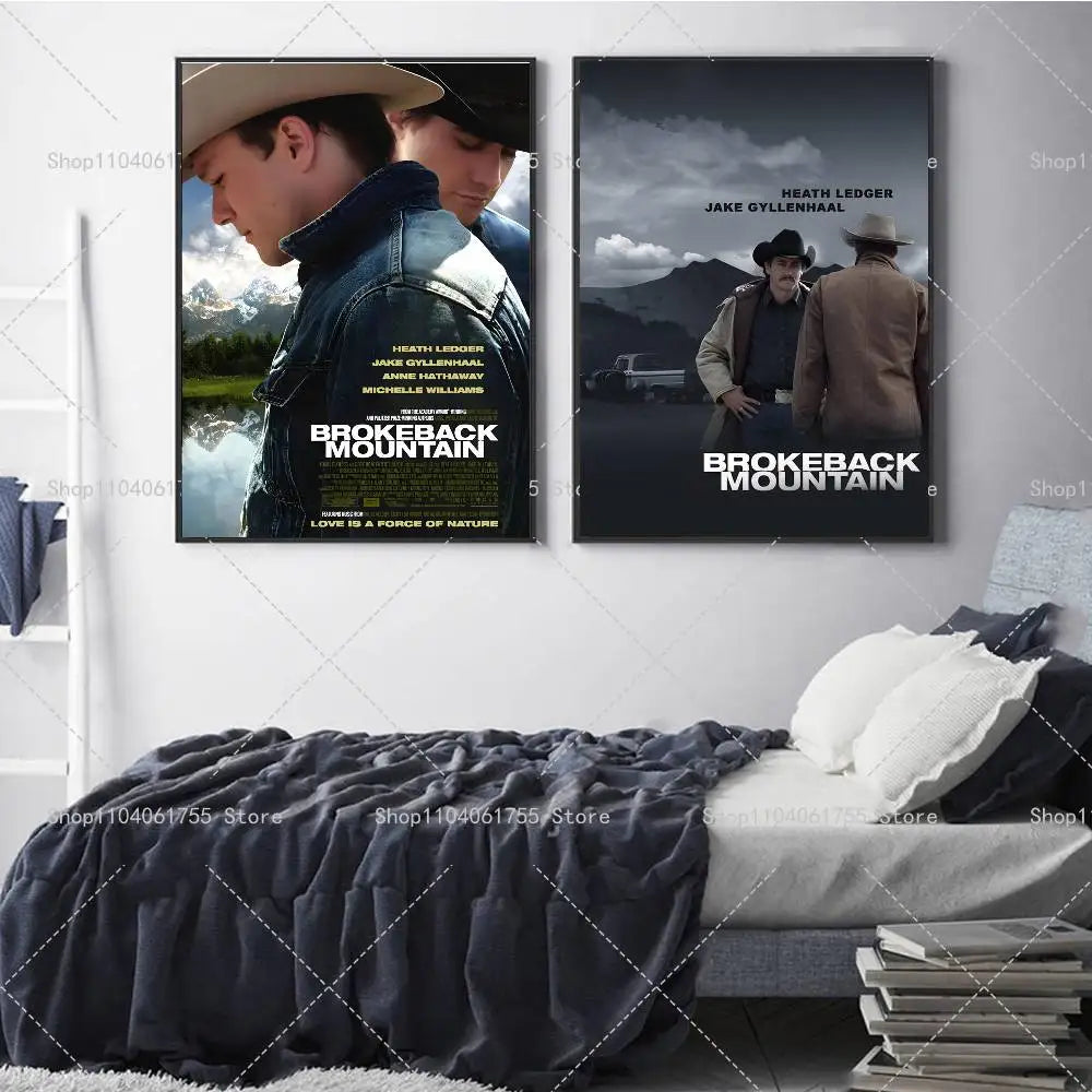 Brokeback Mountain Movie Poster – Self-Adhesive Wall Art Print Movie Wall Poster Axl