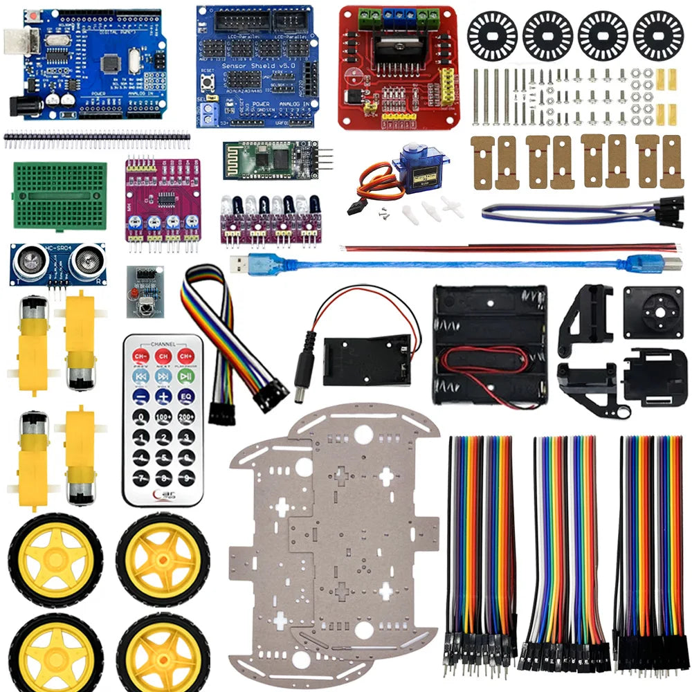 4WD Smart Robot Car Chassis Kit – DIY Speed Encoder & Battery Robot Car Kit Axl