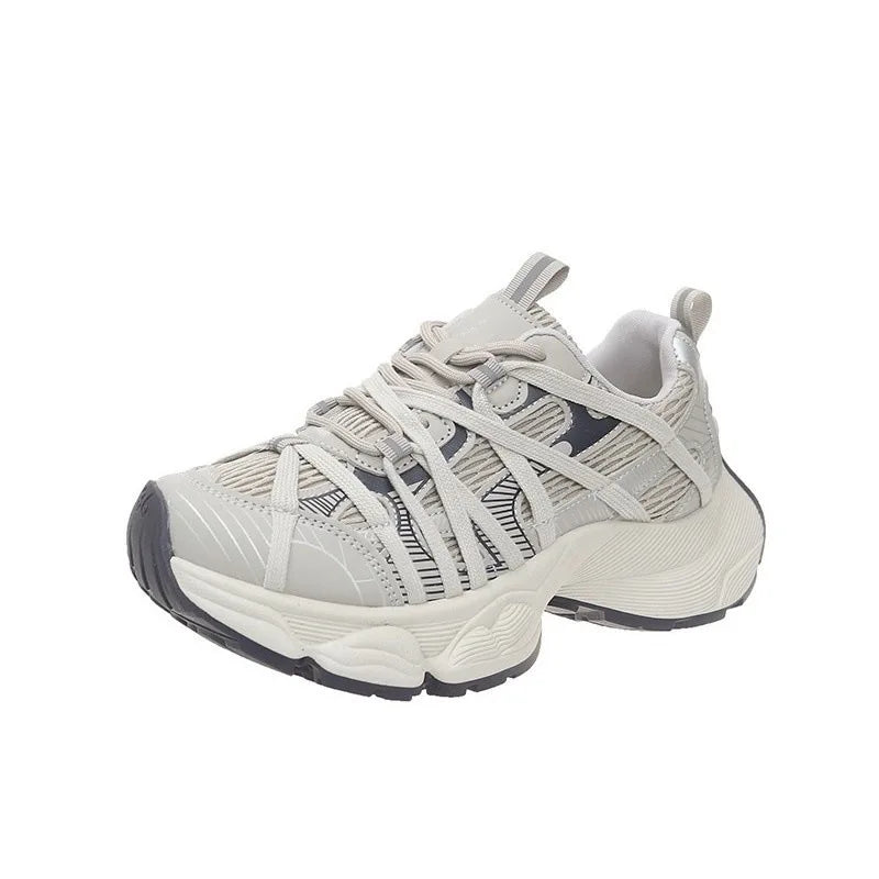 Women's Chunky Sole Sneakers – Breathable Mesh Platform Shoes Women's Sneakers Axl