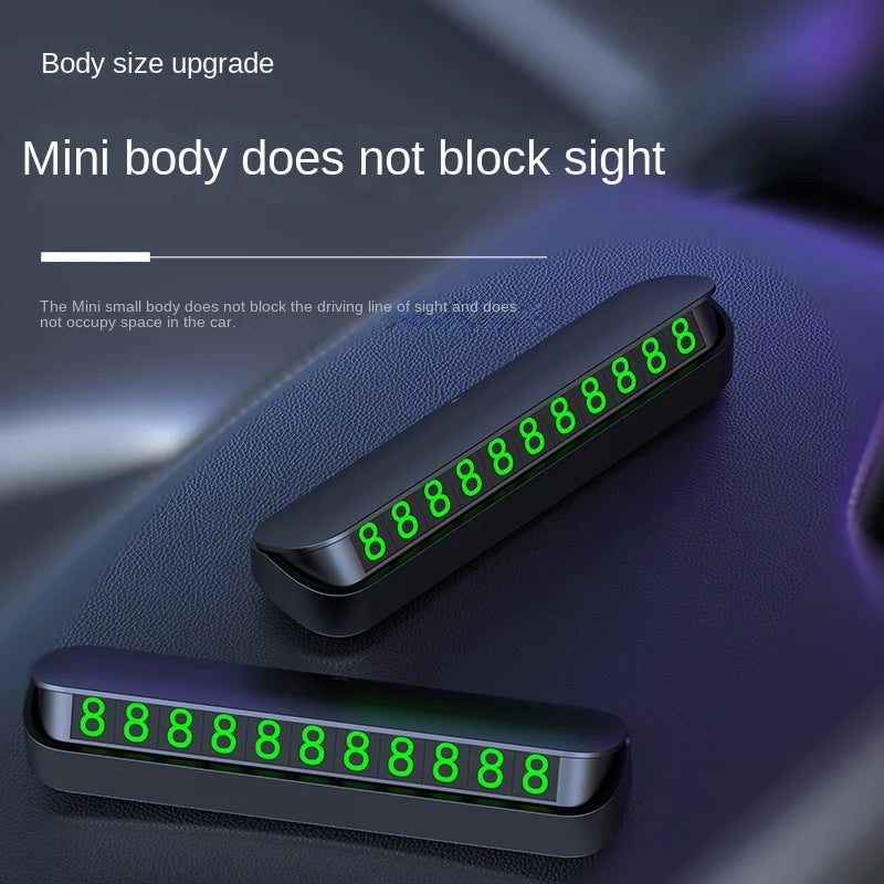 Luminous Temporary Parking Card with Phone Number Holder Parking Card Holder Axl