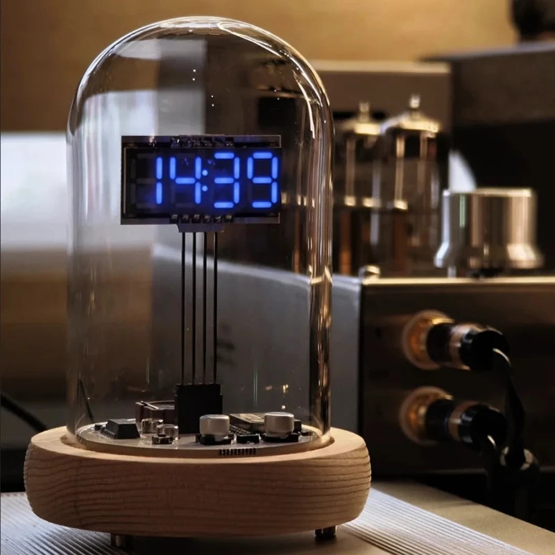 Retro Nixie WiFi Desk Clock – Transparent Glass Digital Clock Digital Desk Clock Axl