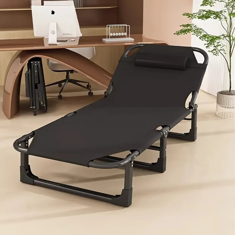 Folding Outdoor Lounge Chair with Headrest – Portable Beach Bed Outdoor Lounge Chair Axl