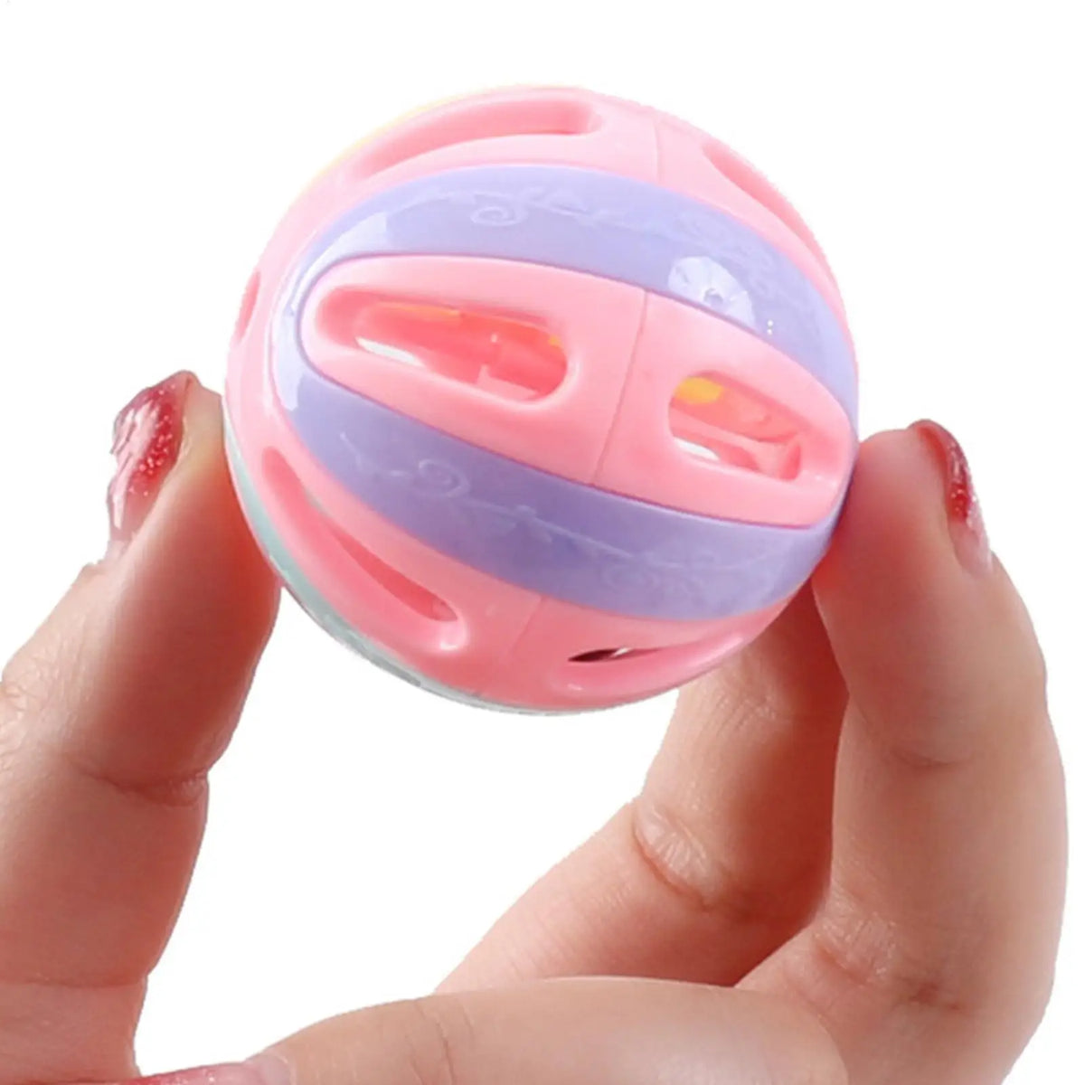 Interactive Cat Bell Ball Toy – Colorful Hollow Rattle for Kittens Cat Ball Toy Axl