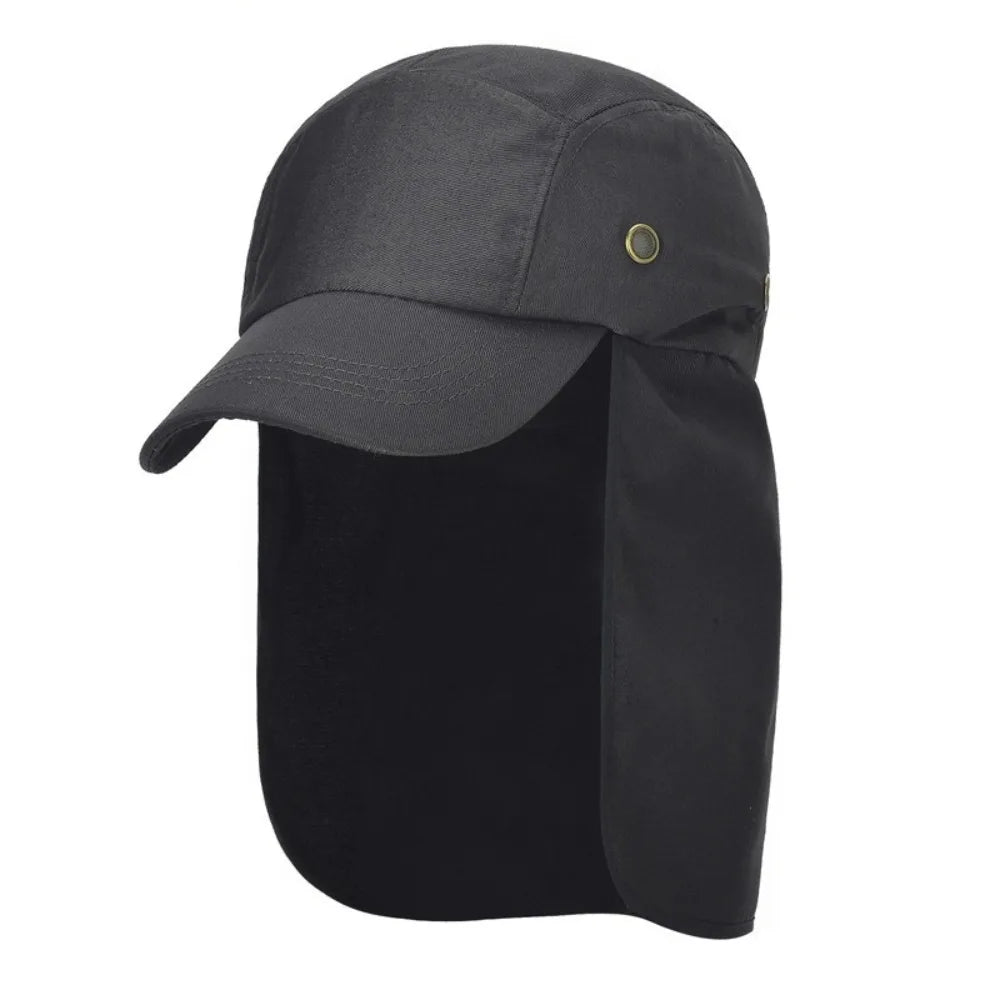 UV Baseball Cap with Neck Shawl – Unisex Outdoor Sun Hat Outdoor Sun Hat Axl Black
