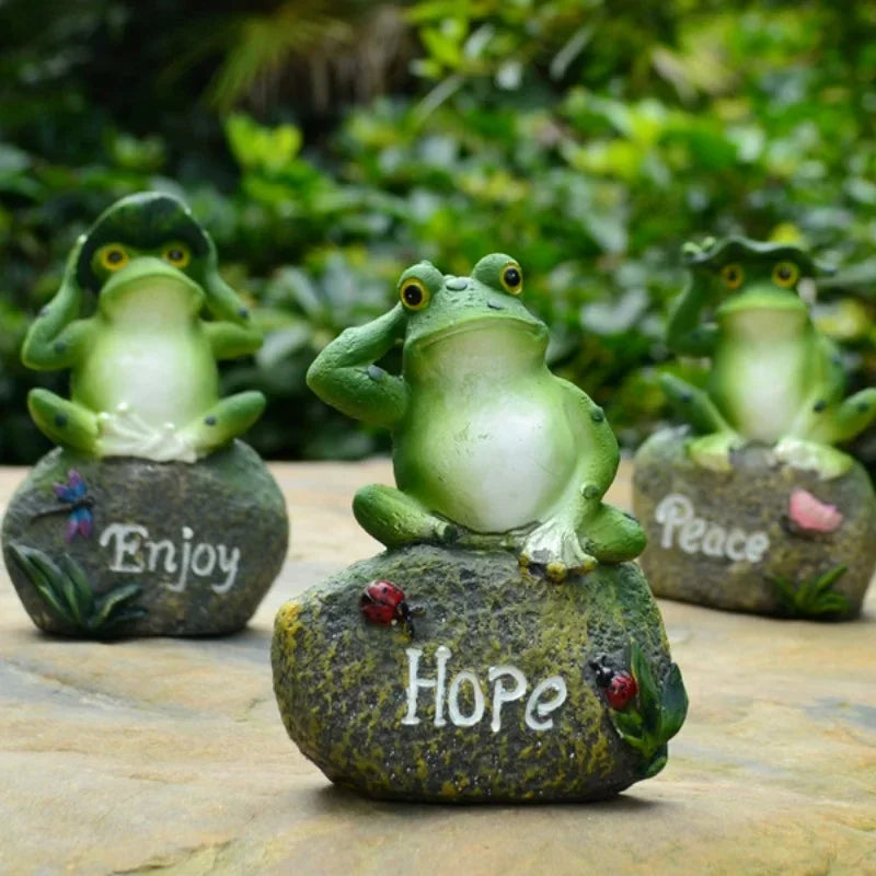 Frog Resin Garden Ornament – Stone Statue for Garden & Home Garden Ornament Axl