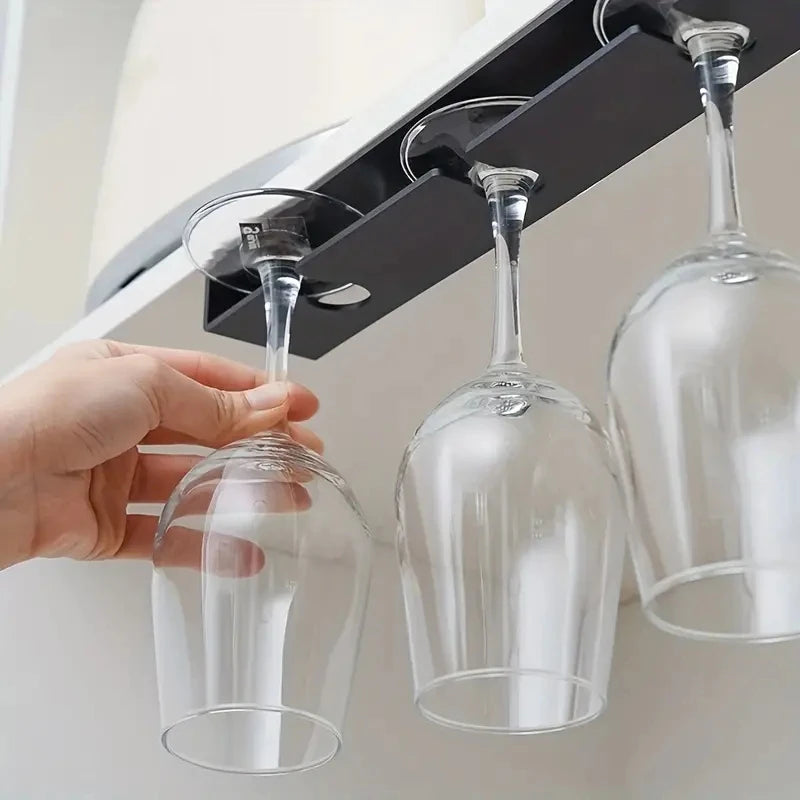 Punch-Free Wine Glass Hanging Rack – Upside Down Stemware Holder Wine Glass Rack Axl