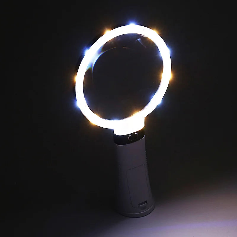 LED Magnifying Mirror 10X 30X with Heating, Cooling & 12 LEDs Lighted Magnifying Mirror Axl