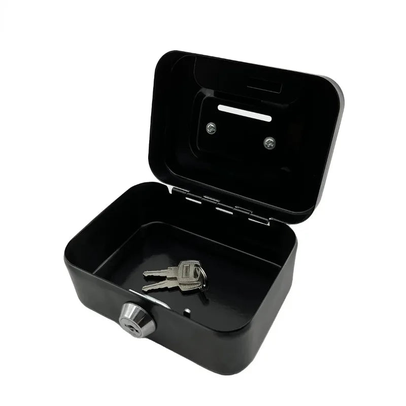 Lockable Coin Box Piggy Bank with Key – Portable Storage Box Coin Bank Box Axl