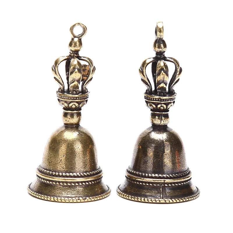 Brass Magic Bell Keychain Pendant – Retro Bronze Charm Decorative Bell Charm Axl