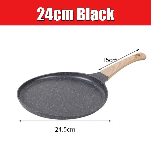 Ceramic Nonstick Griddle Pan 20/24/28cm – Crepe & Pancake Pan Nonstick Griddle Pan Axl 24cm Black