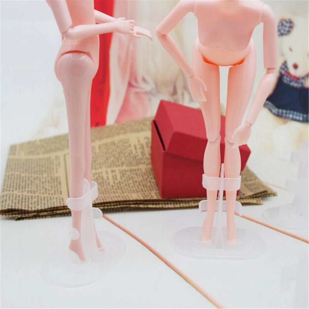 10-Piece Clear Doll Stands – Leg Holders for 24–35cm Dolls Doll Display Stands Axl