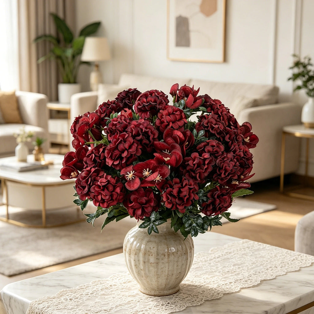 Artificial Silk Hydrangea Bouquet – Wedding & Home Décor Artificial Flower Bouquet Axl