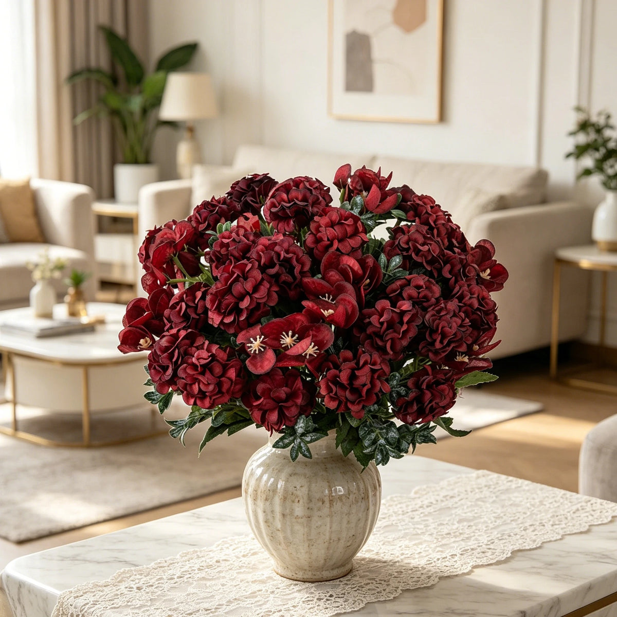 Artificial Silk Hydrangea Bouquet – Wedding & Home Décor Artificial Flower Bouquet Axl