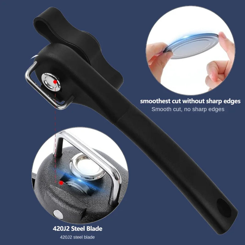 Stainless Steel Manual Safety Can Opener – Multifunctional Manual Can Opener Axl