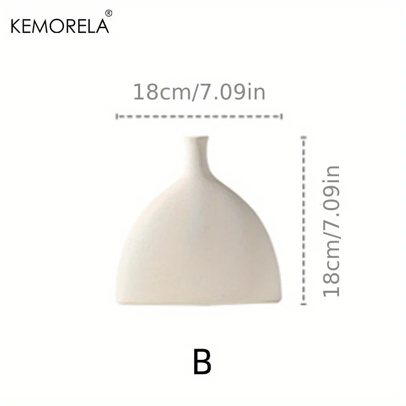 Nordic Ceramic Donut Vase – Hollow Flower Pot Home Decor Decorative Ceramic Vase Axl as photo shows 2