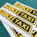 Funny Fake Taxi Car Window Sticker – 4-Pack PVC Vinyl Decal Car Window Decal Axl 3pieces