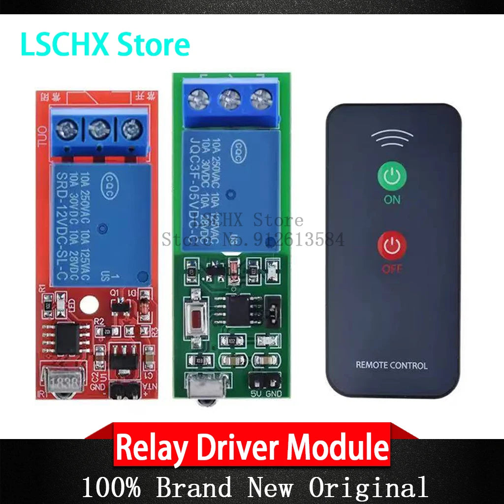 1-Channel DC 12V IR Remote Relay Switch Module for Arduino Relay Switch Module Axl