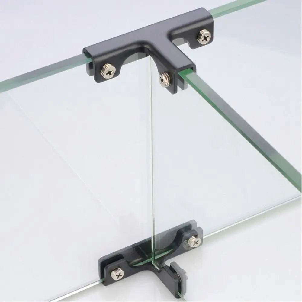 Aluminum Alloy Glass Corner Clips – L, T & Cross Angle Bracket Corner Fixing Clips Axl
