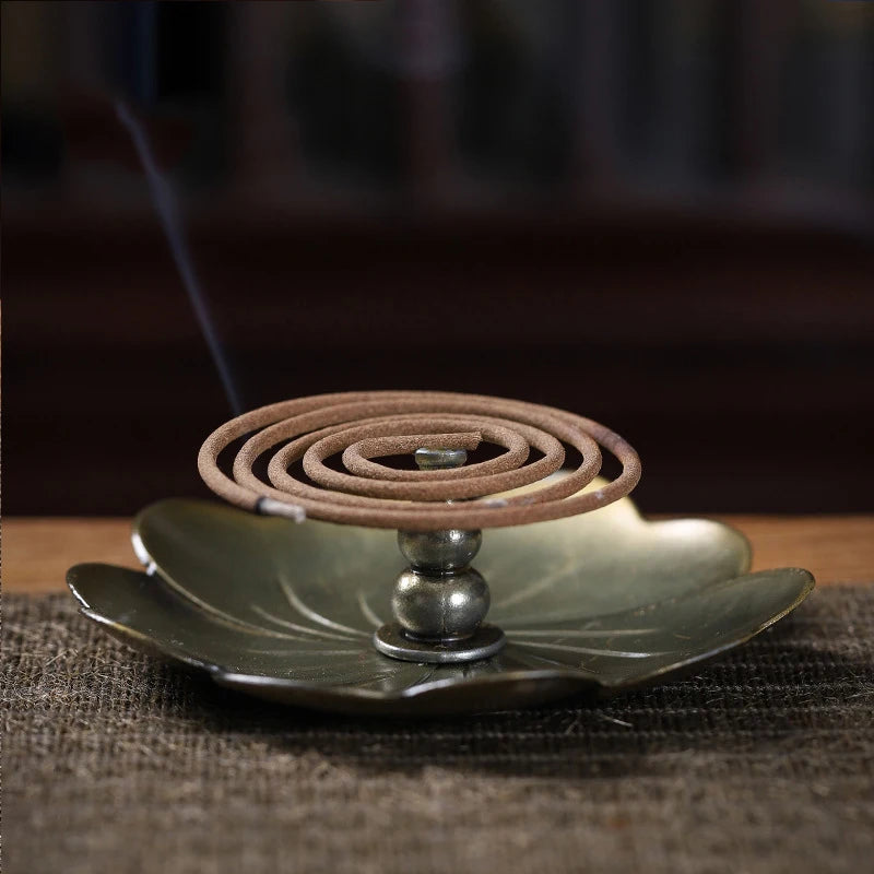 Lotus Incense Burner Stick Holder – Zinc Alloy Coil Base Incense Burner Holder Axl