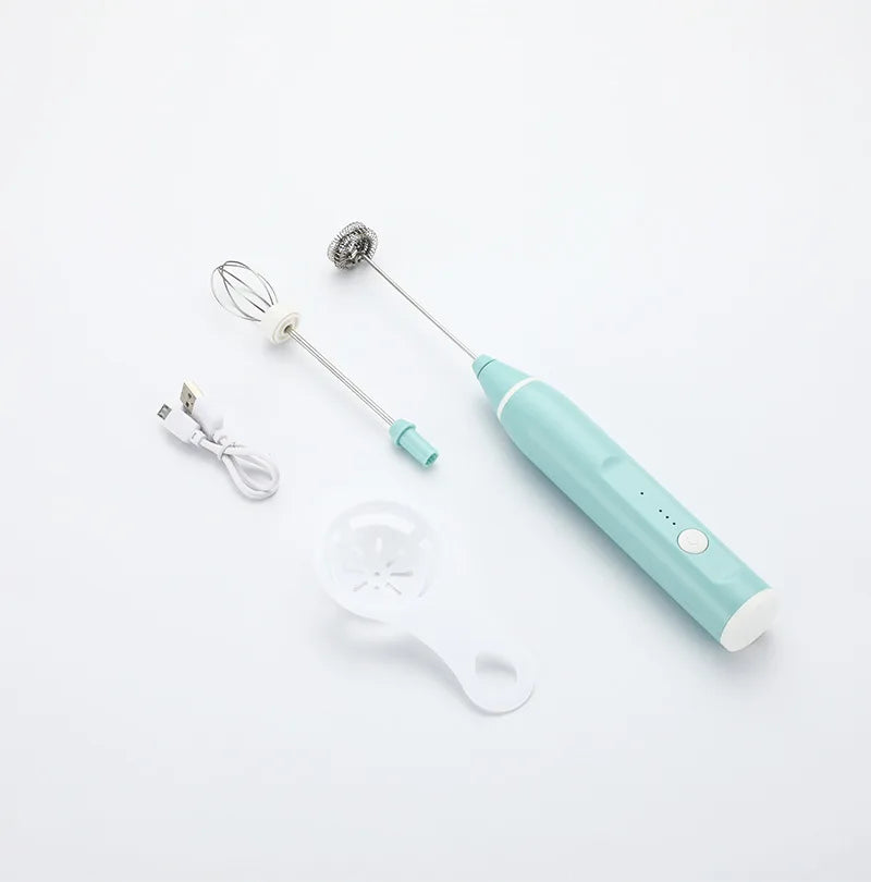 BALASHOV USB Rechargeable Milk Frother – 3-Speed Handheld Whisk Handheld Milk Frother Axl