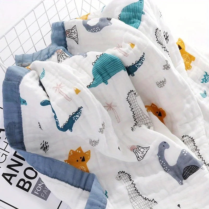 6-Layer Muslin Cotton Baby Swaddle Blanket | Soft & Breathable Baby Swaddle Blanket Axl