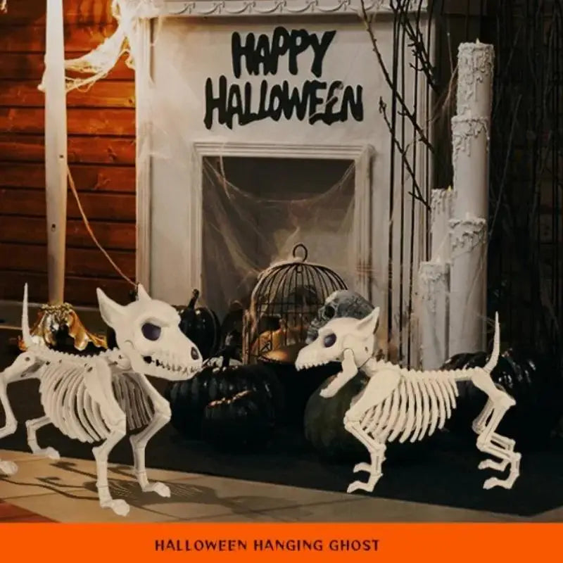 Wolf Skeleton Halloween Ornament – Indoor & Outdoor Garden Decor Halloween Ornament Axl