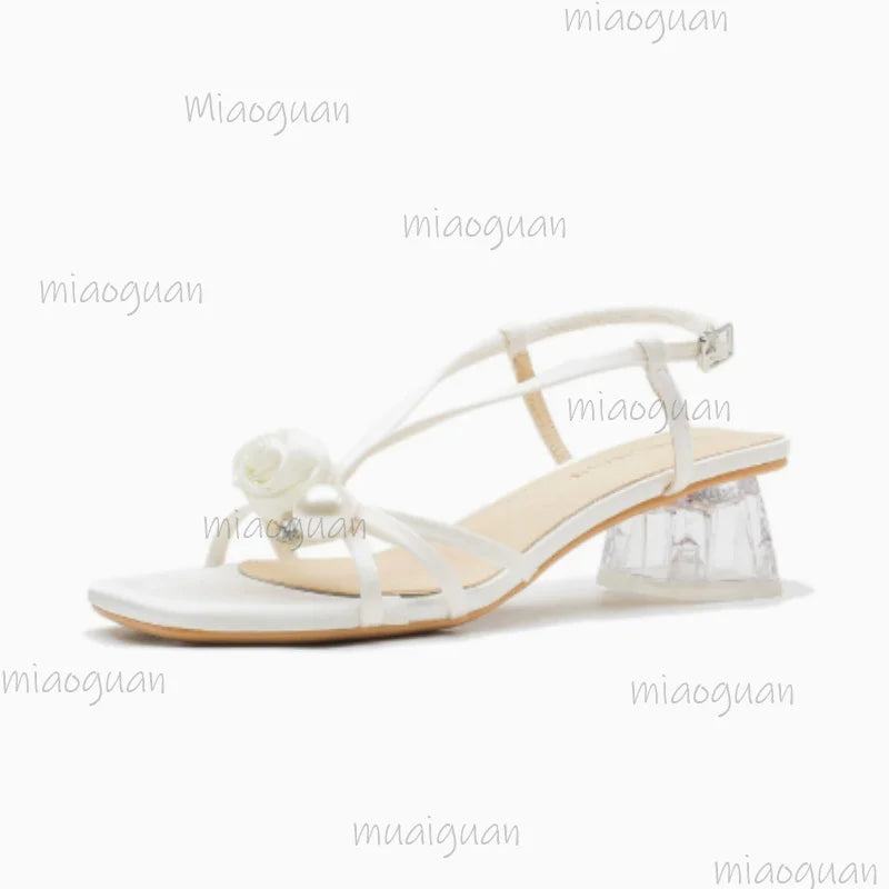 Camellia Pearl Rhinestone High Heel Sandals for Women High Heel Sandals Axl