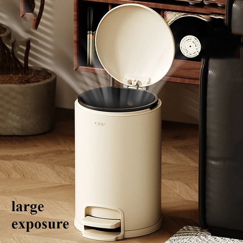 Stainless Steel Foot-Pedal Trash Can | 10L & 15L Modern Waste Bin Foot Pedal Trash Can Axl