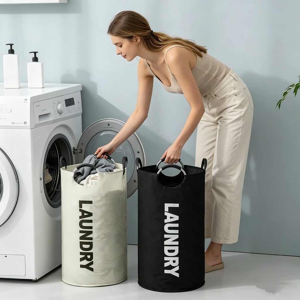 Extra-Large Foldable Waterproof Laundry Basket | 82L Oxford Laundry Basket Axl