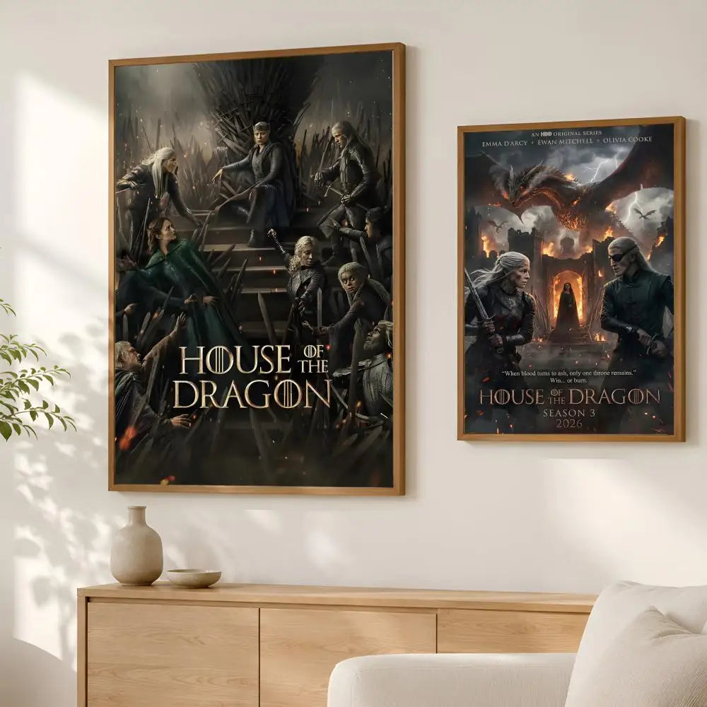 House of the Dragon HD PVC Self-Stick Wall Poster | Waterproof Wall Art Poster Axl