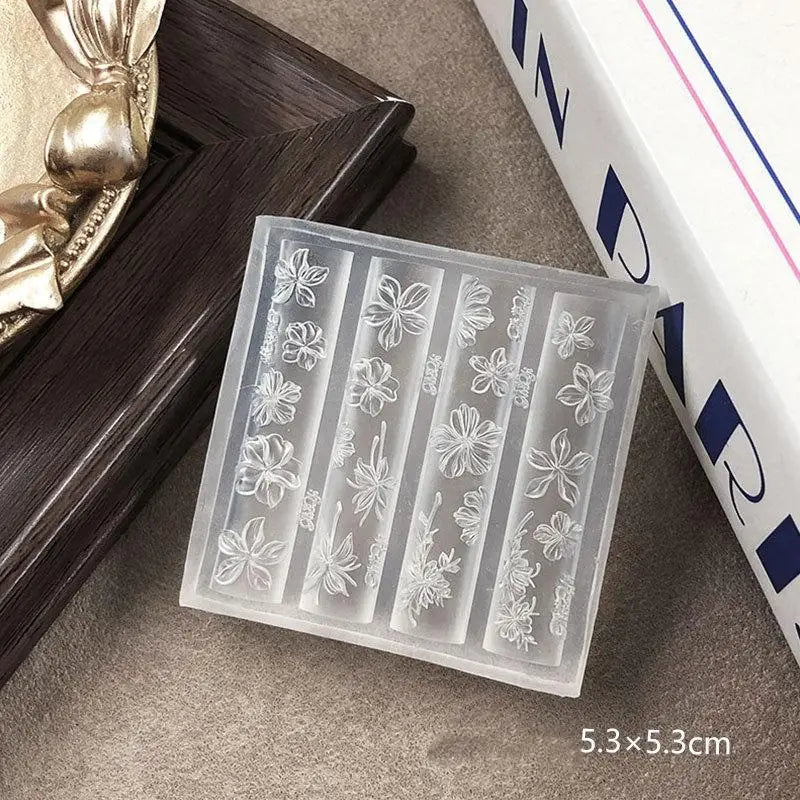 Silicone 3D Flower Nail Art Mold – Reusable DIY Petal Template Nail Art Mold Axl A6