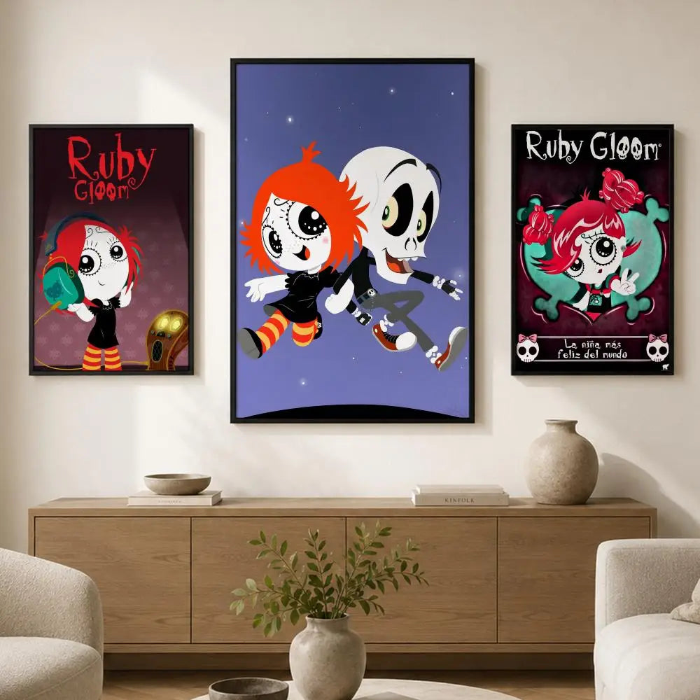 Ruby Gloom Waterproof PVC Wall Poster – Peel & Stick HD Art Wall Art Poster Axl