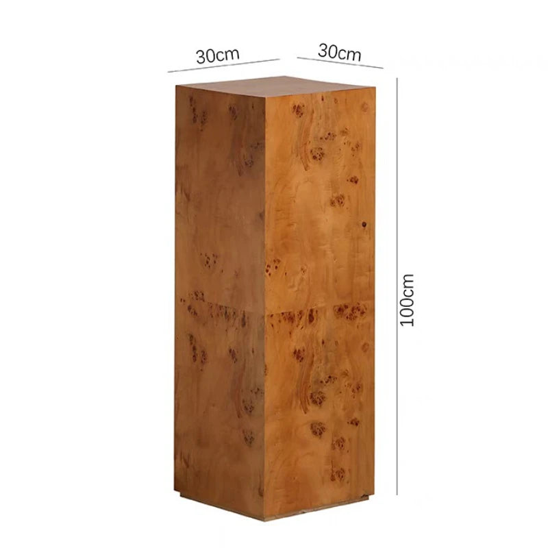 Wooden Floor Figurine Sculpture – Elegant Birch Home Décor Decorative Wood Sculpture Axl B-30x30x100CM