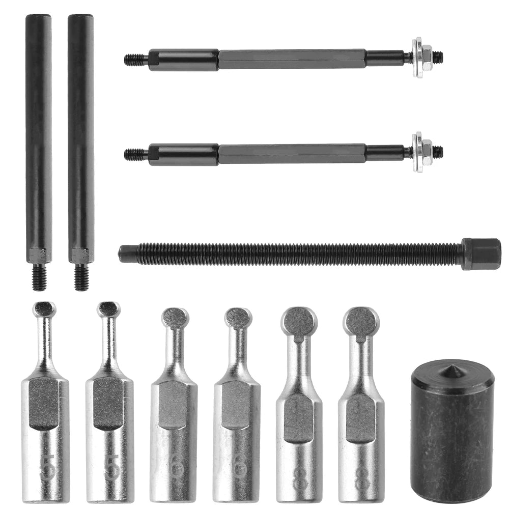 13-Pc Embedded Bearing Remover Set | ISO 6004–6302 Tool Kit Bearing Removal Kit Axl
