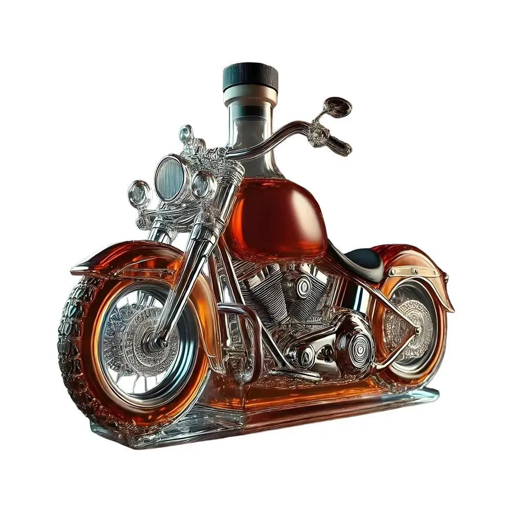 Motorcycle Glass Decanter – Whisky & Liquor Aerator Gift Glass Wine Decanter Axl As picture