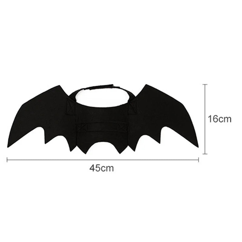 Pet Bat Wing Harness Costume – Halloween Outfit for Cats & Dogs Pet Halloween Costume Axl black