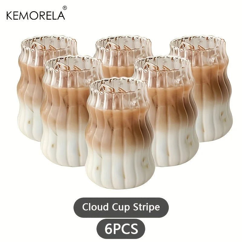 KEMORELA Borosilicate Glass Tumblers Set – Heat-Resistant Glass Tumbler Set Axl 6PCS-A 401-500ml