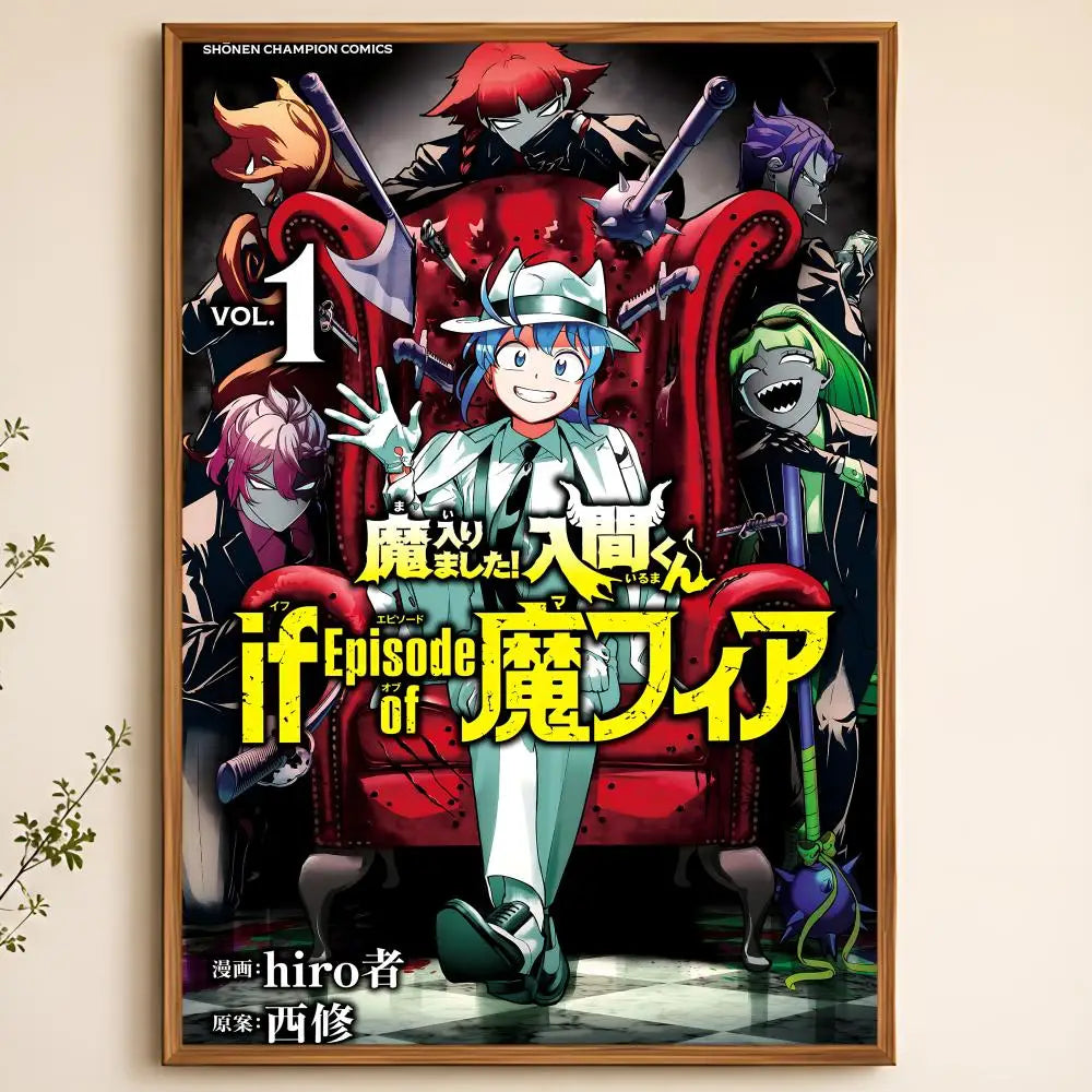 Welcome to Demon School Anime Poster – Self-Adhesive Wall Art Anime Wall Poster Axl White02 15X20cmNoframe