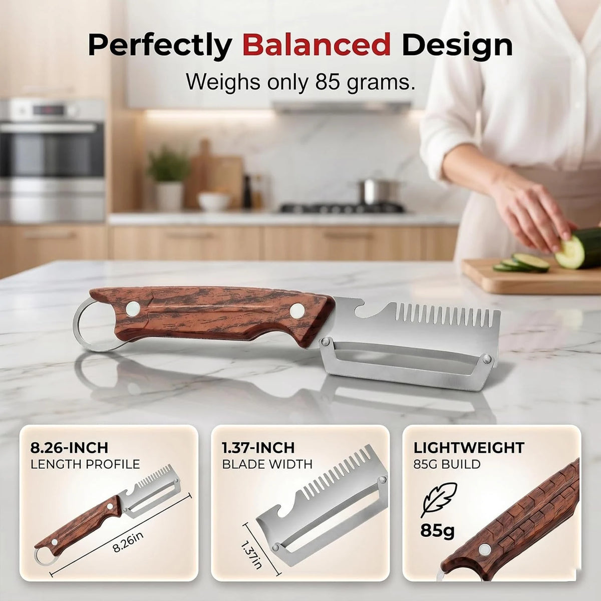 2-Pack Vegetable Peeler – Stainless Steel & Wooden Handle Vegetable Peeler Set Axl