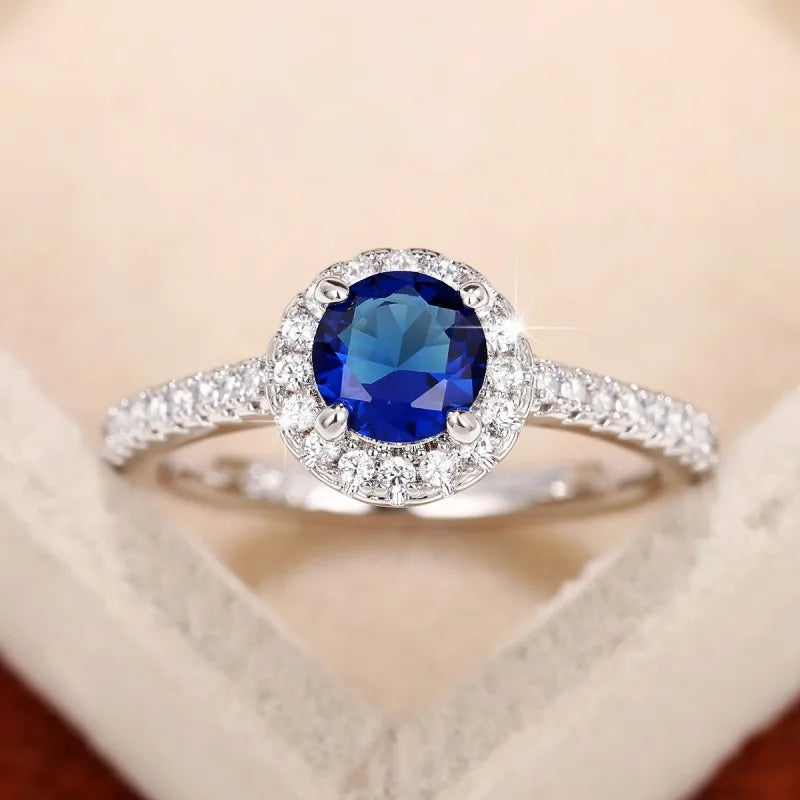 Huitan Women's CZ Eternity Wedding Band Ring | Sizes 5–14 Eternity Wedding Ring Axl