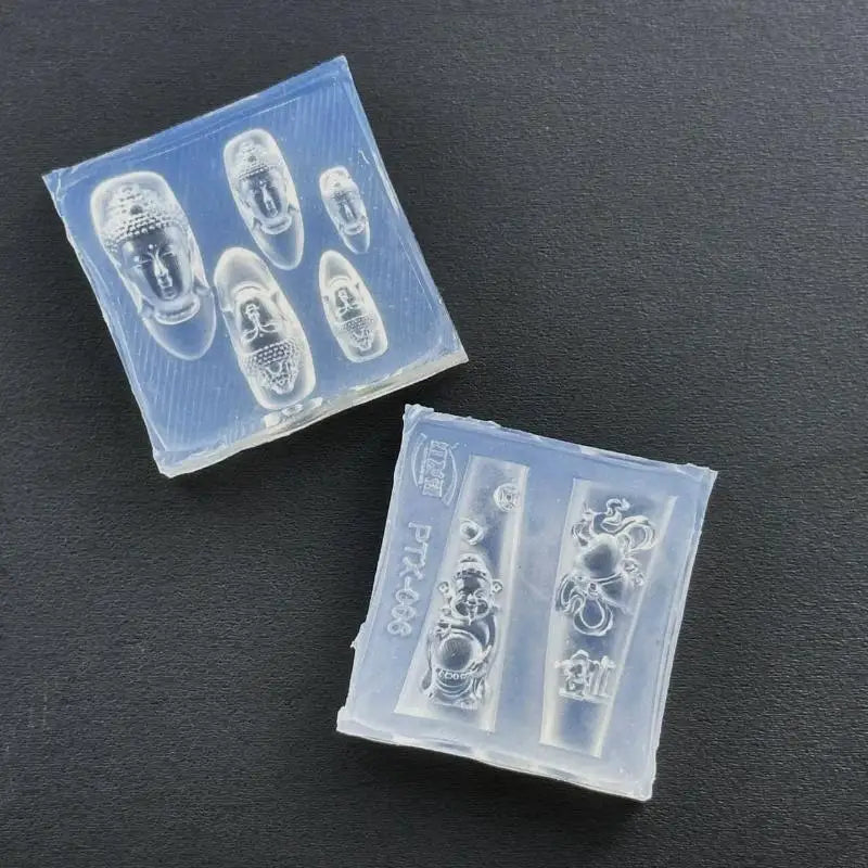3D Acrylic Nail Art Silicone Mold – DIY Manicure Template Nail Art Mold Axl