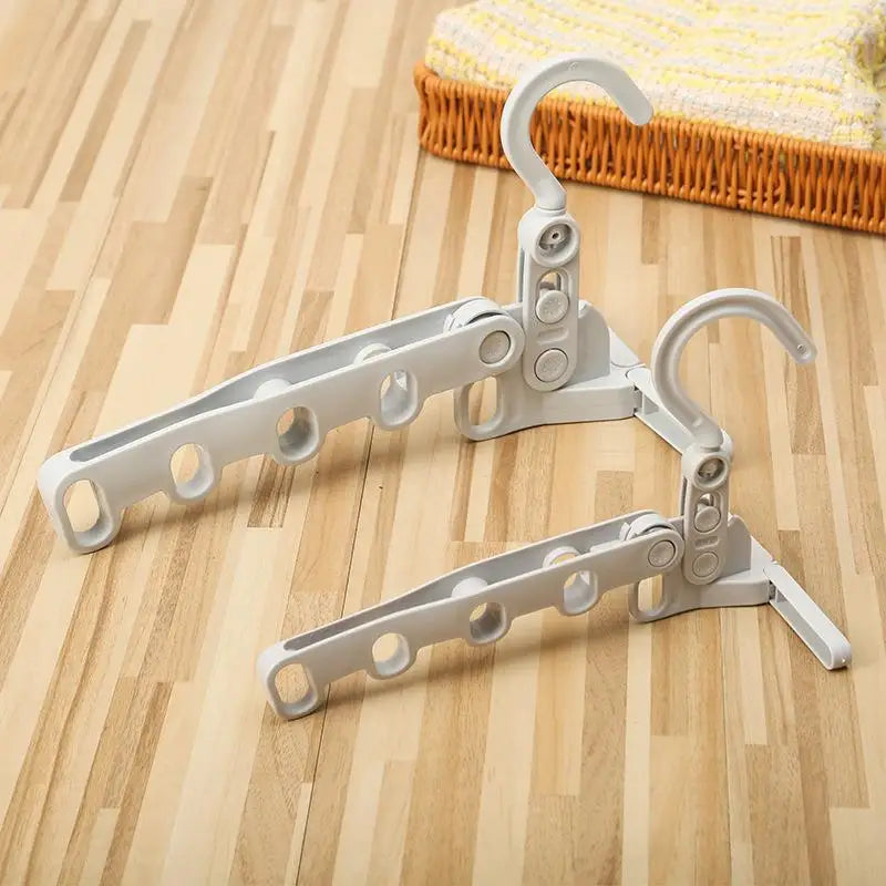 Foldable 5-Hook Clothes Hanger Set of 2 – Travel & Home Foldable Clothes Hanger Axl