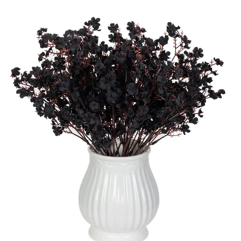 Silk Artificial Gypsophila Peach Blossom Stems | Wedding Décor Artificial Flower Stems Axl Black 1 piece