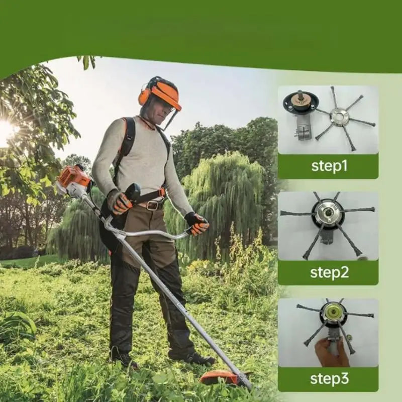 Steel Wire Weed Trimmer Head 7/8/9 Inch – Universal Gas Trimmer Weed Trimmer Head Axl