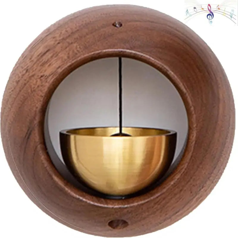 Black Walnut Wood Magnetic Doorbell – Entry Chime Decor Decorative Doorbell Axl A1