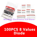 100PCS 8-Value Diode Kit – Schottky & Fast Switching Set Diode Component Kit Axl Default Title