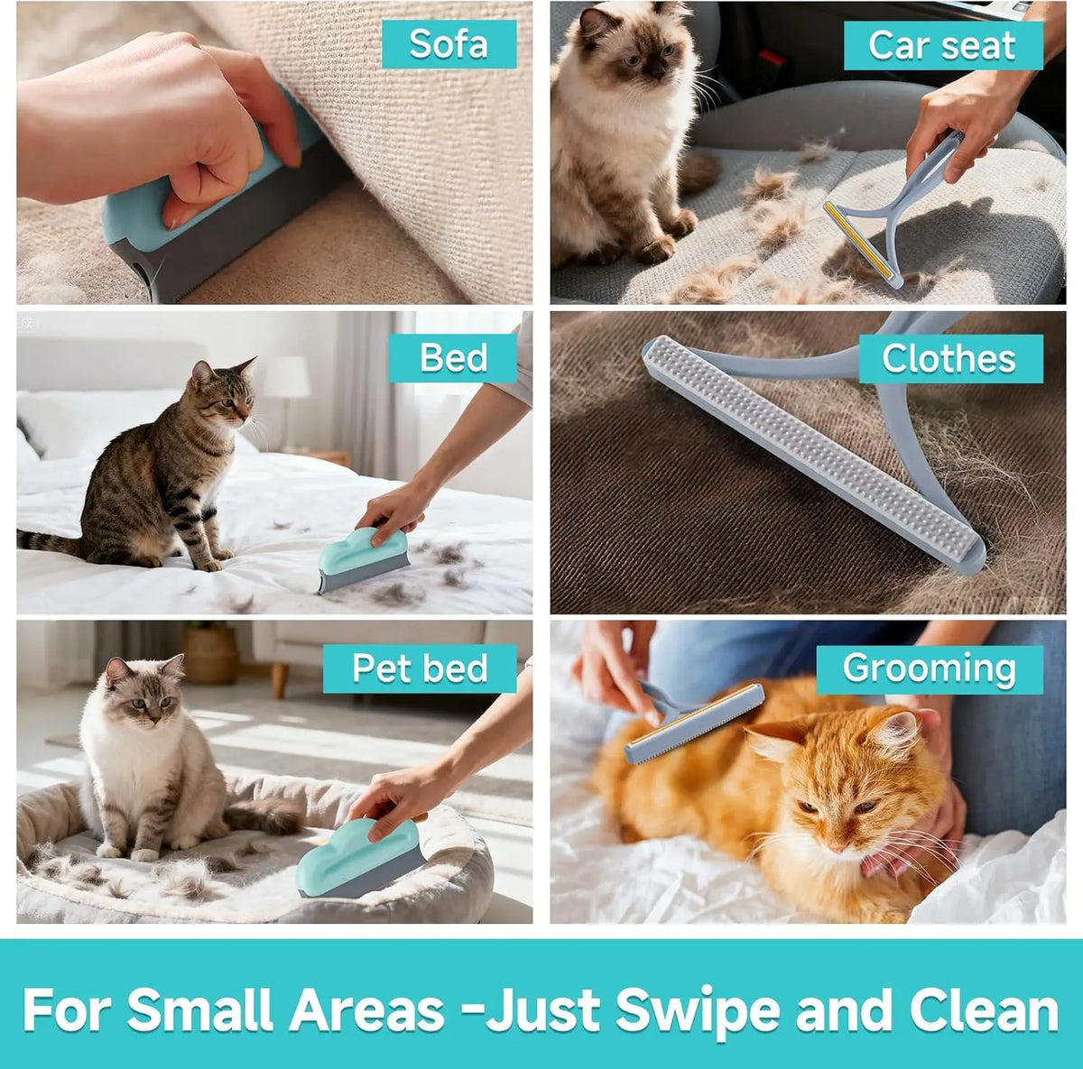 Pet Hair Carpet Remover – Telescopic Metal Rug Rake Tool Pet Hair Remover Axl