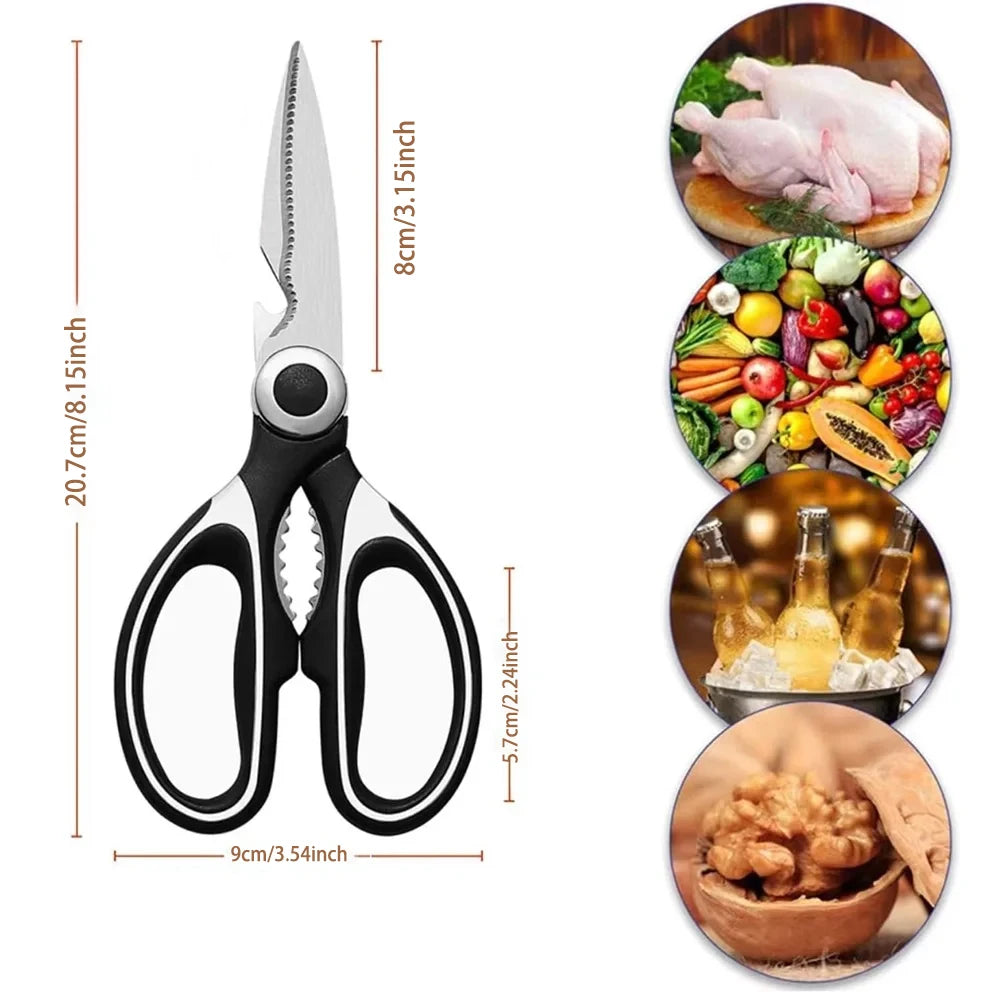 Stainless Steel Kitchen Scissors – Multi-Use Food Shears Kitchen Scissors Axl 1pcs 20cm-24.9cm 1pc