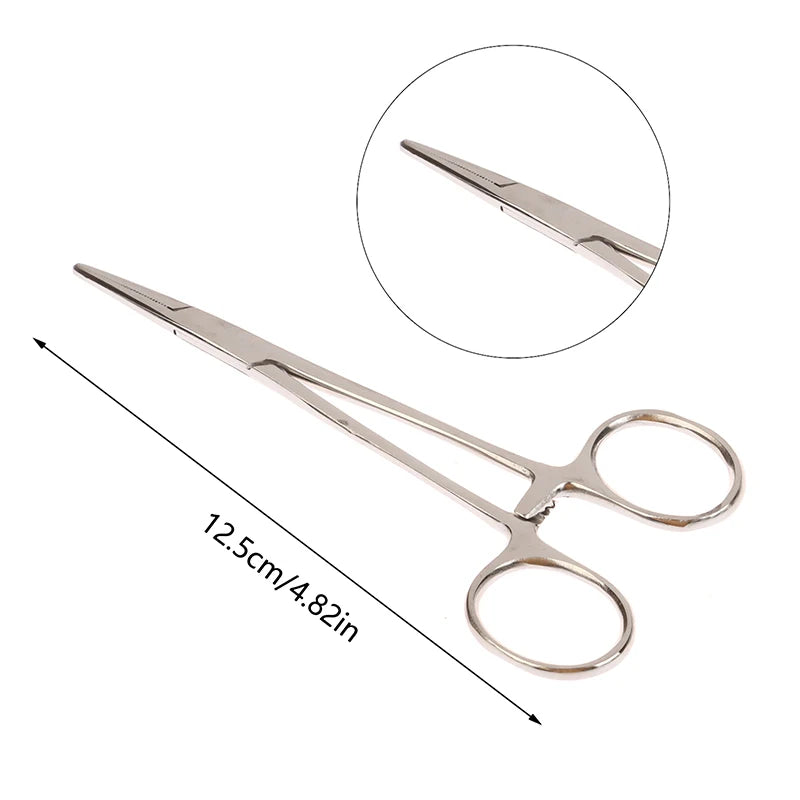 Stainless Steel Locking Hemostatic Forceps | 12.5–18cm Locking Forceps Clamp Axl 125mm Straight